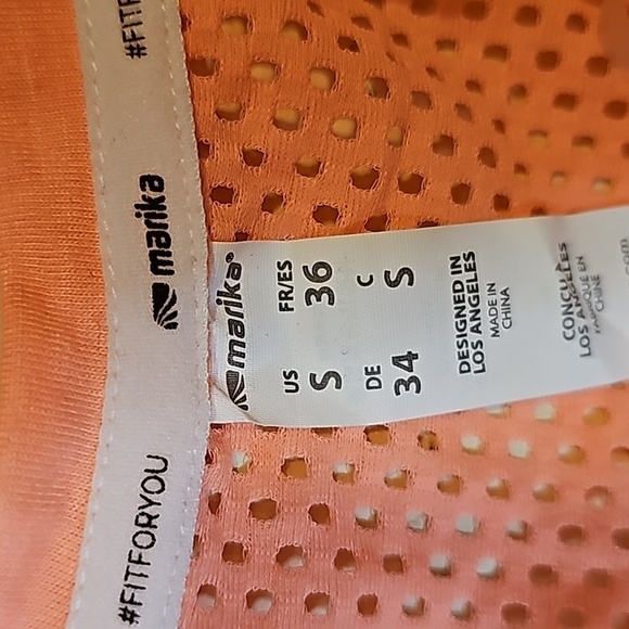 Marika Dry-Wik Performance Tee Coral Size Small - Picture 3 of 6